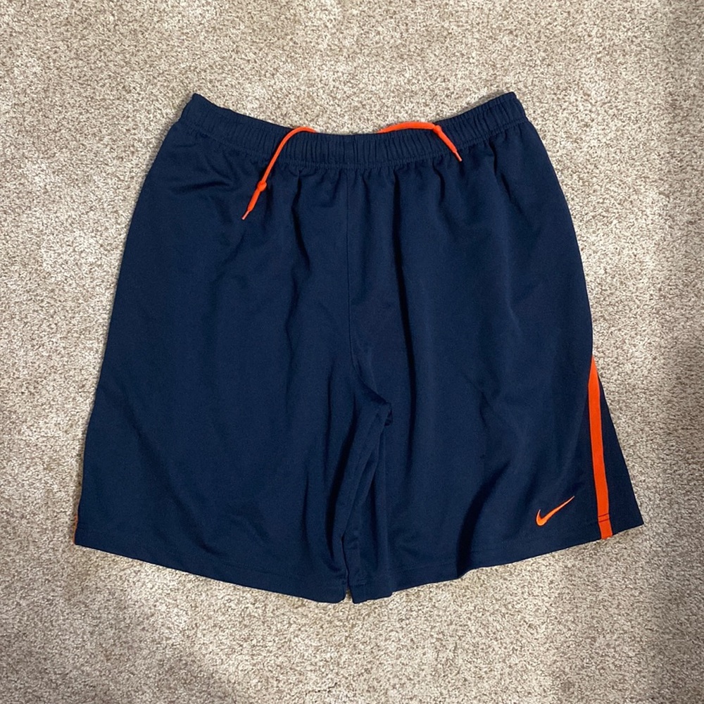 Men’s Nike Navy Blue & Orange Athletic Shorts